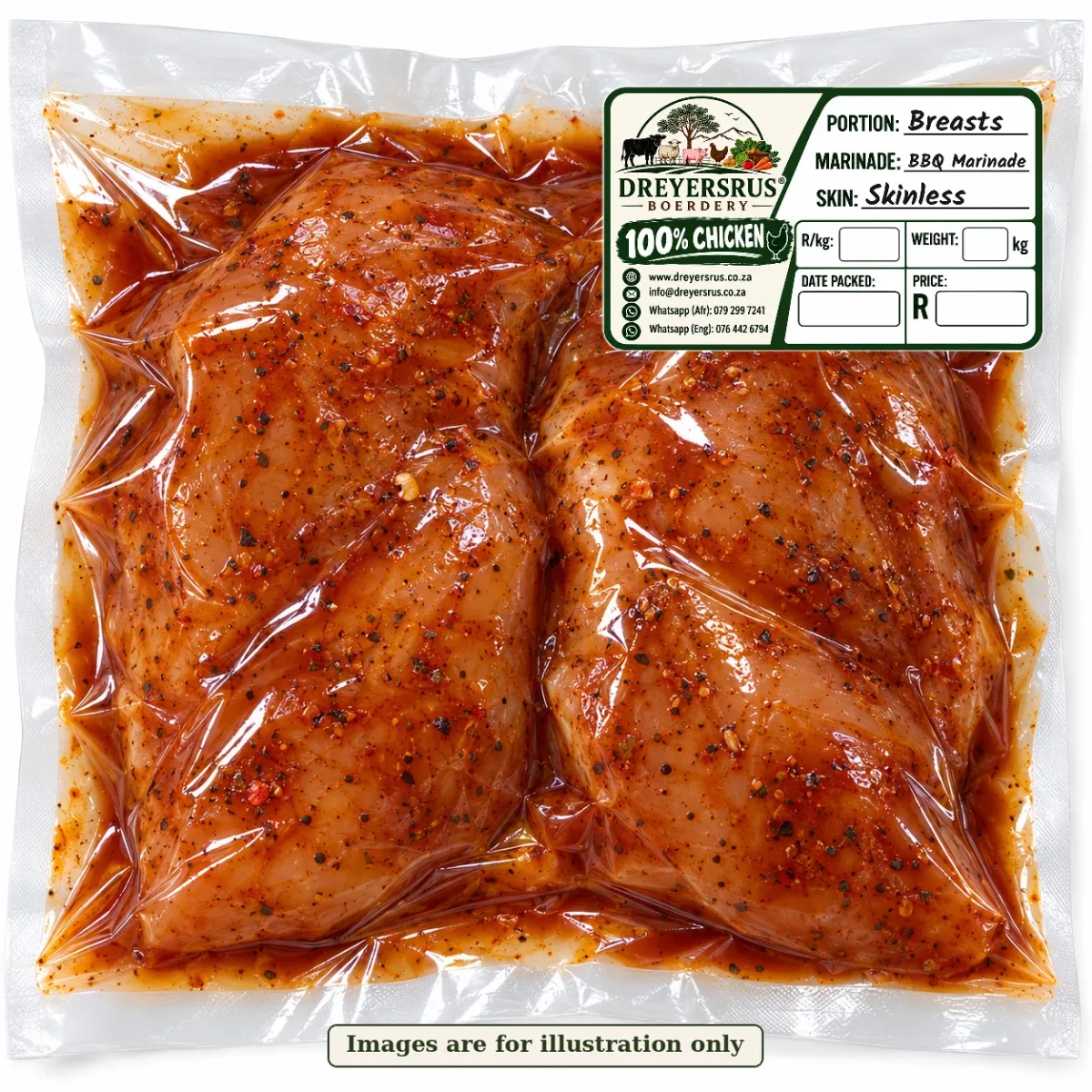 Marinated Skinless Chicken Breasts — BBQ Marinade