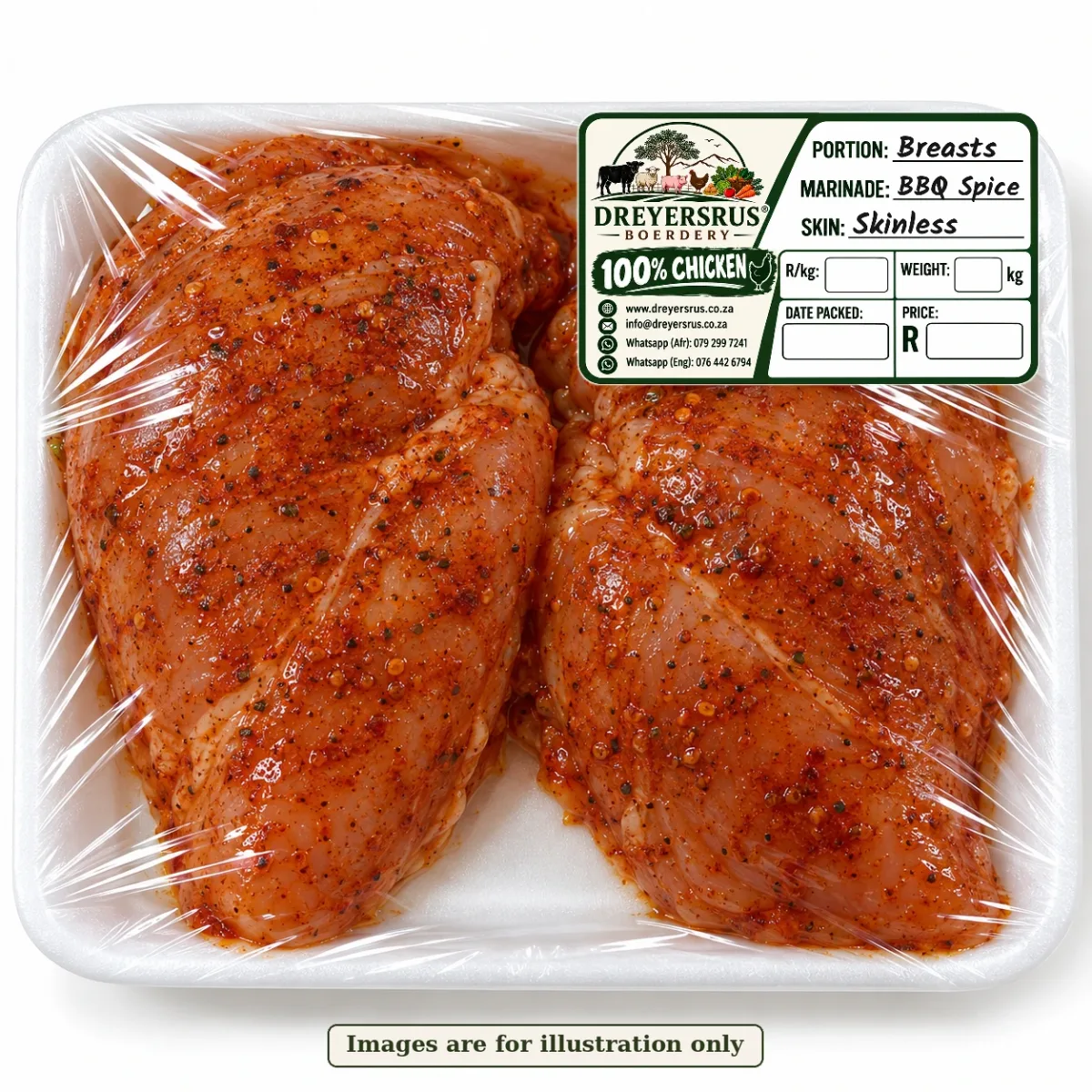 Spiced Skinless Chicken Breasts — BBQ Spice