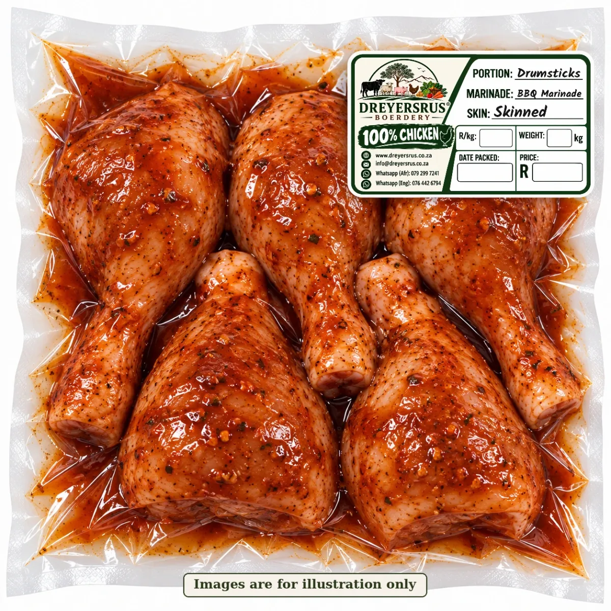 Marinated Skinned Drumsticks — BBQ Marinade