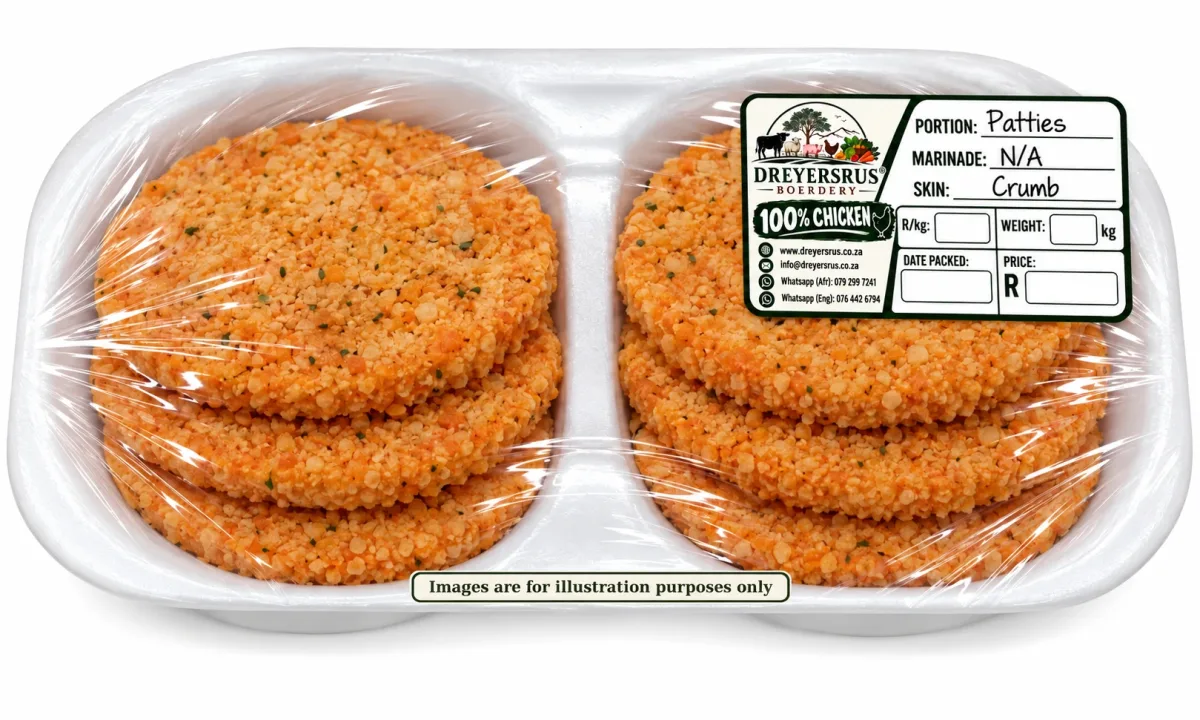 Crumbed Chicken Burger Patties