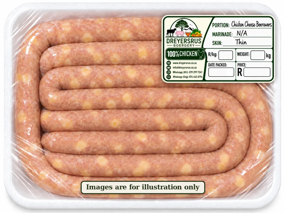 Thin Chicken Cheese Wors