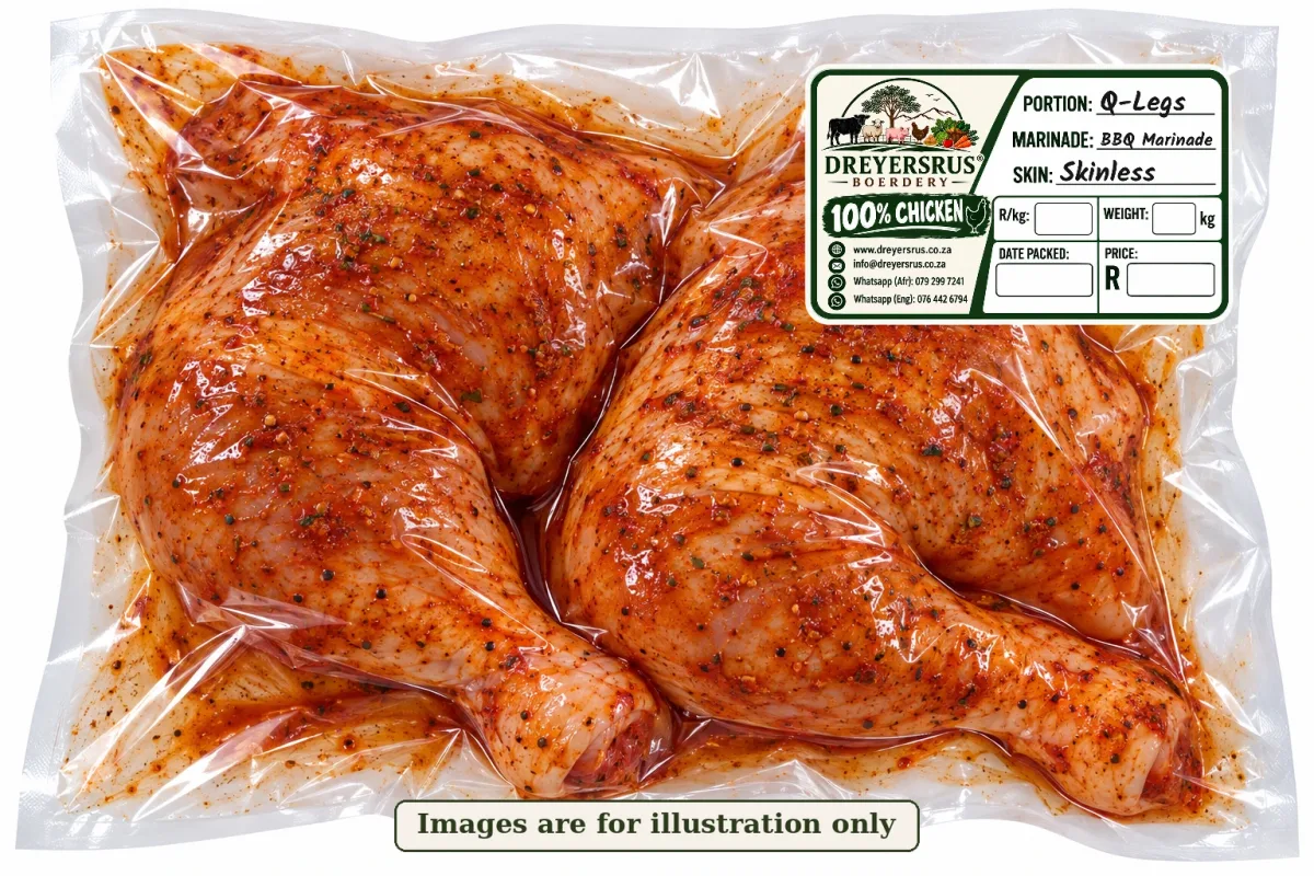 Marinated Skinless Quarter Legs — BBQ Marinade