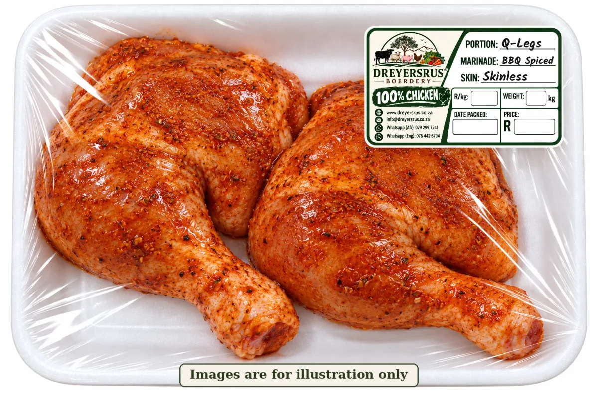 Spiced Skinless Quarter Legs — BBQ Spice