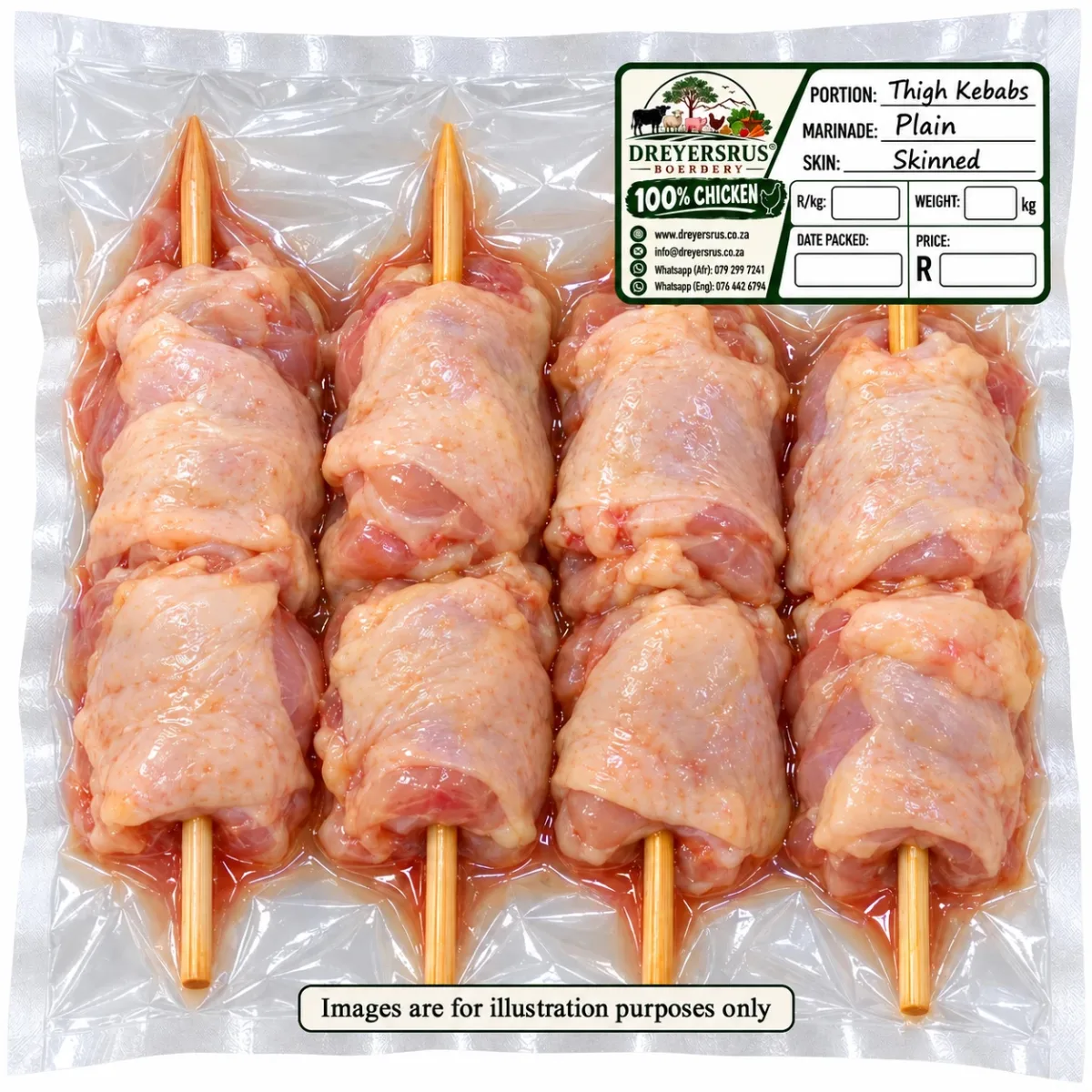 Plain Skinned Thigh Kebabs