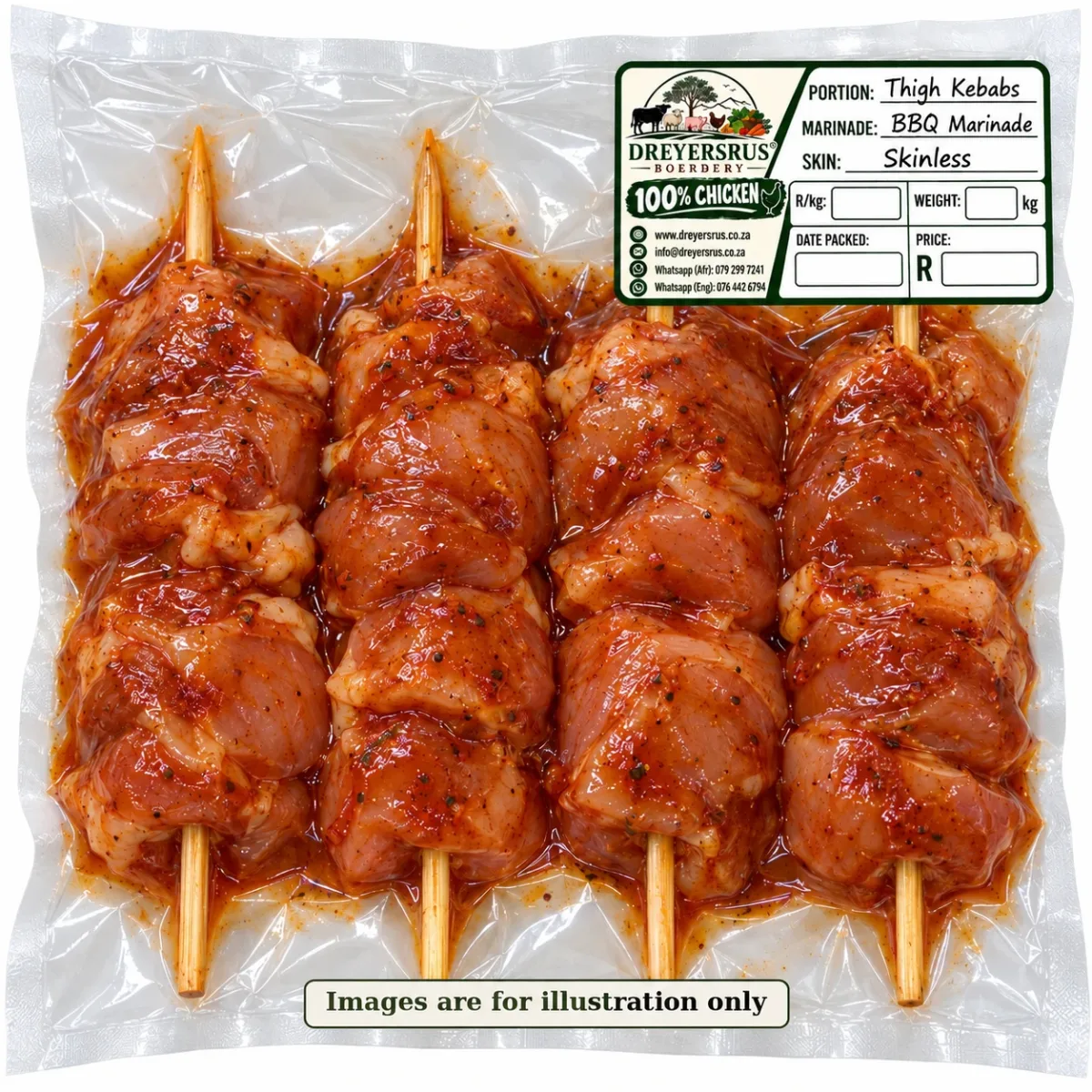 Marinated Skinless Thigh Kebabs — BBQ Marinade