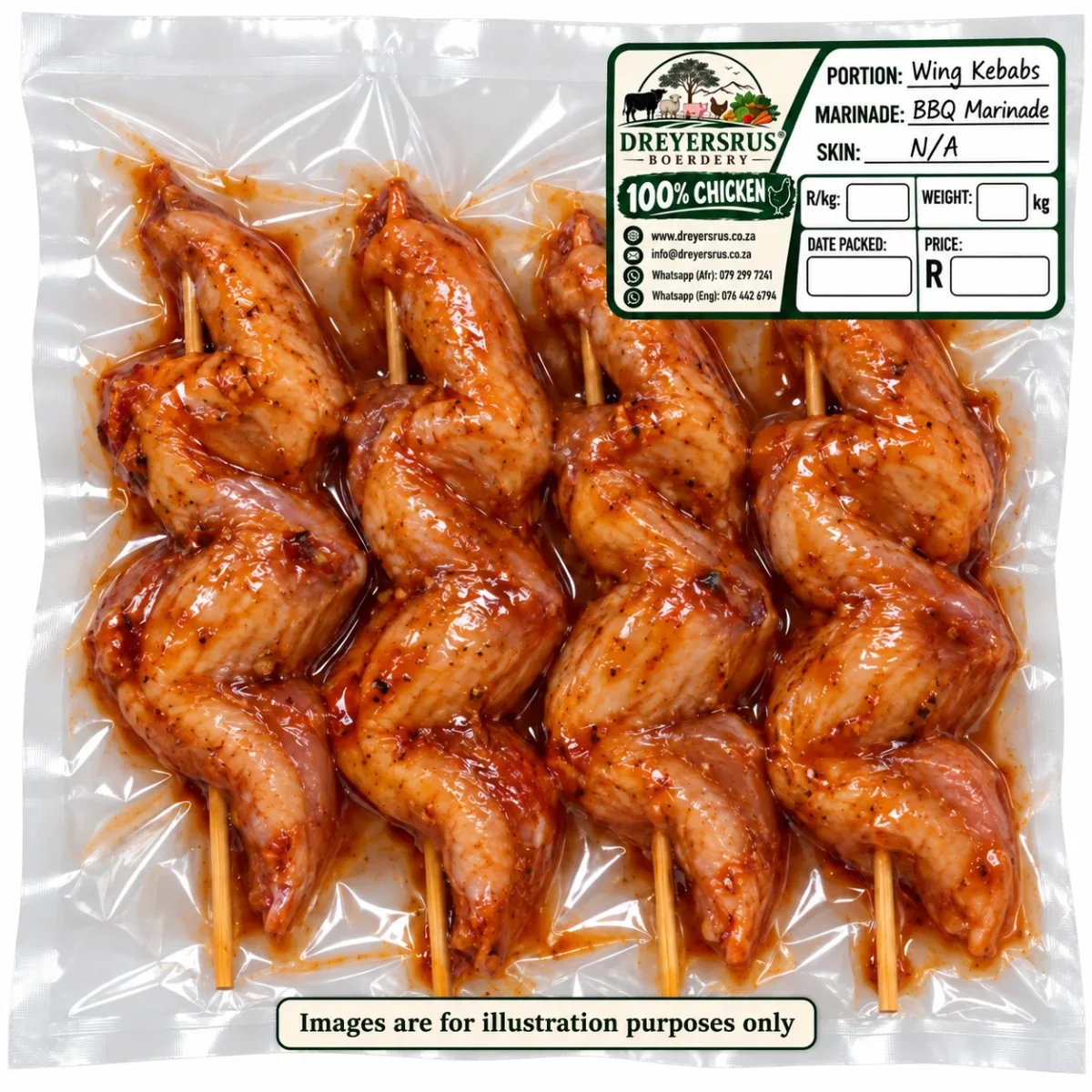 Marinated Wing Kebabs — BBQ Marinade
